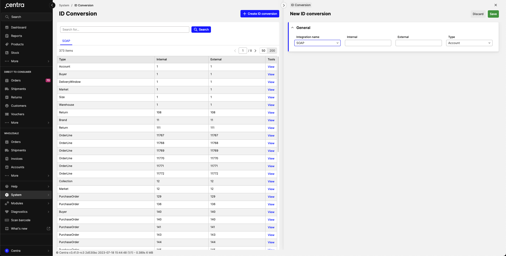 Creating a new conversion entry